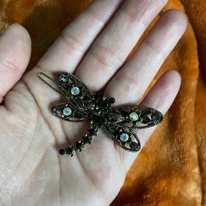 Vintage dragonfly hair clips